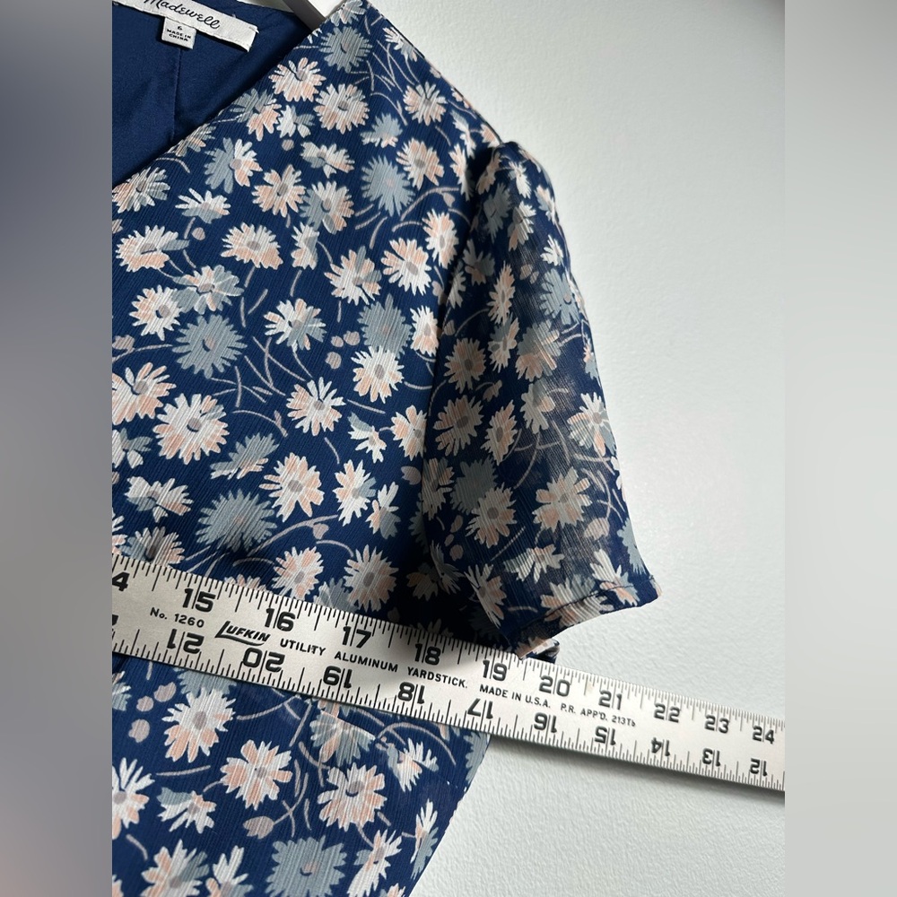 Madewell Wrap-Front Midi Dress in French Floral Size 6 - Picture 12 of 17
